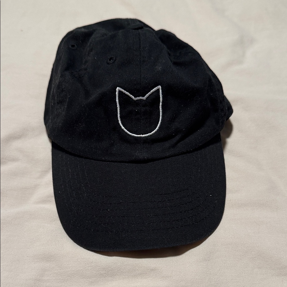 Kittenish Black Cat Embroidered Hat